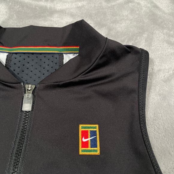 Nike Court Top Small Black Power Slam Tank Colorblock Tennis Activewear Sport - Picture 6 of 9